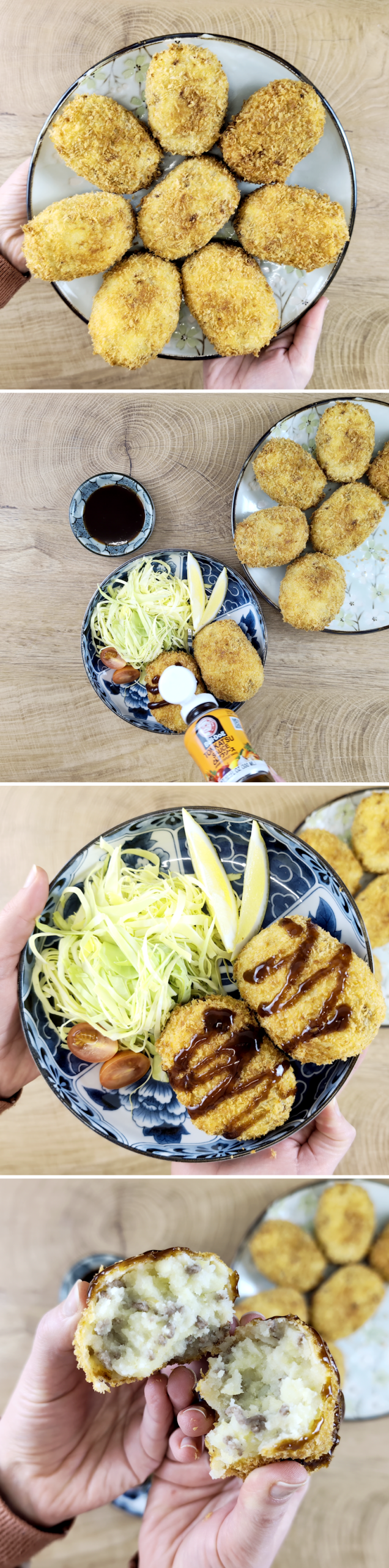 Korokke Schritt 10 Kroketten servieren