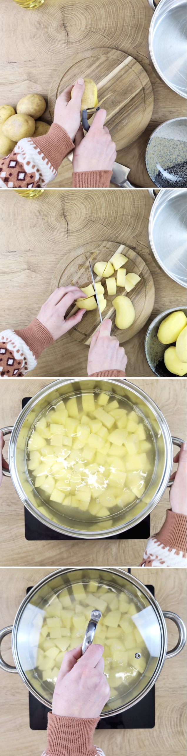Korokke Schritt 2 Kartoffeln kochen