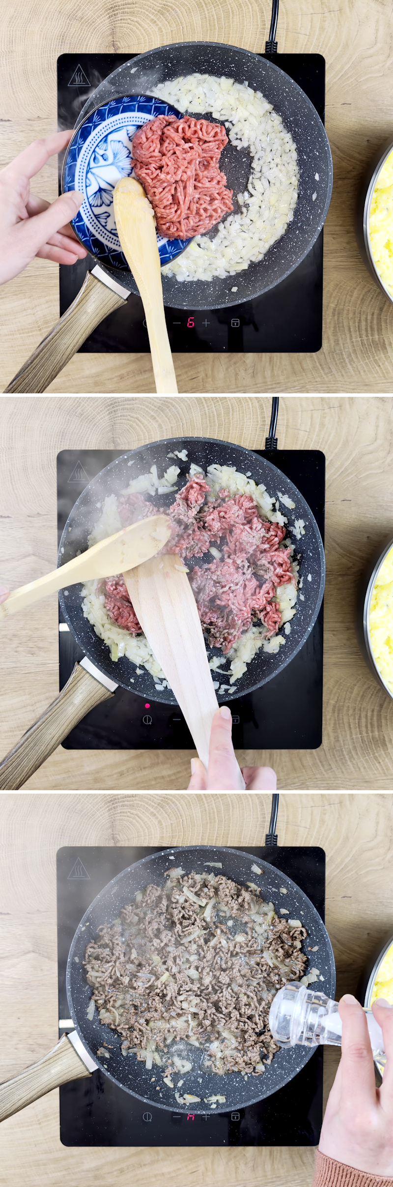 Korokke Schritt 5 Fleisch anbraten