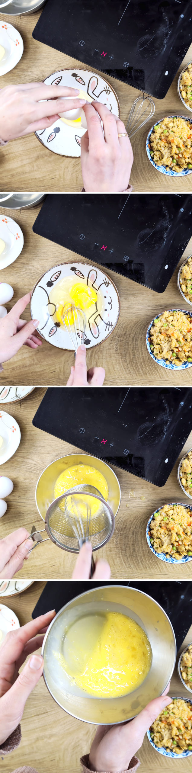 Omuraisu Schritt 9 Eiermassen verquirlen