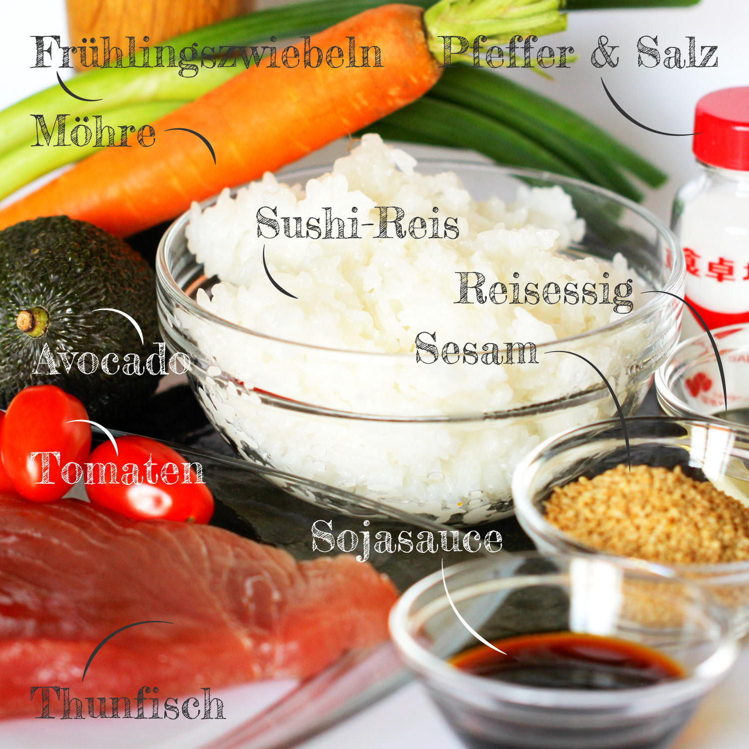 Sushi Bowl Zutaten