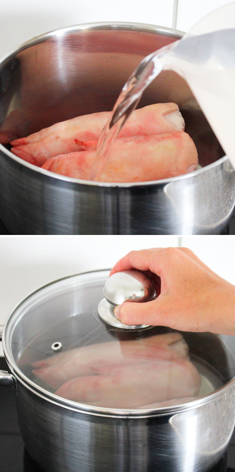 Tonkotsu Schritt 2 Spitzbein kühlen