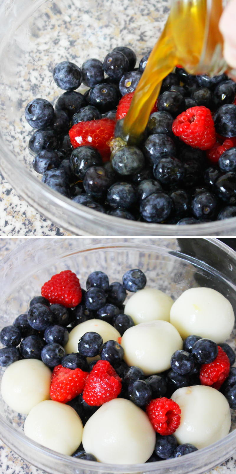 Dango mit Beerenfüllung Schritt 10 Obstsalat anrichten