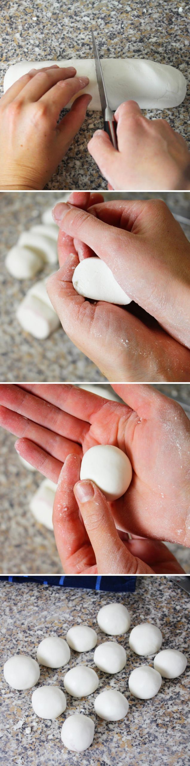 Dango mit Beerenfüllung Schritt 5 Dango Bällchen formen
