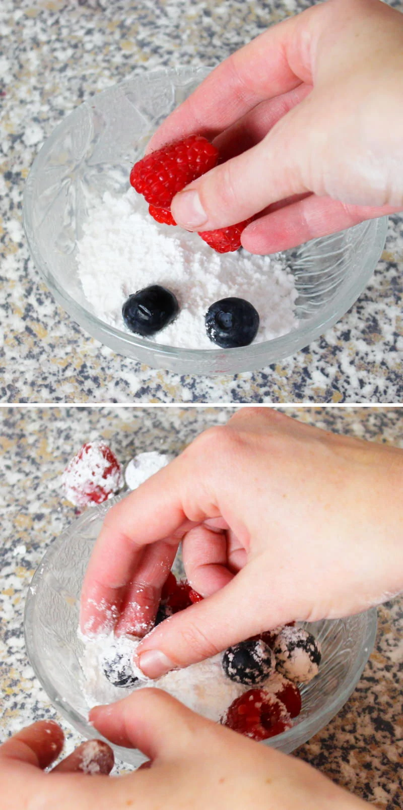Dango mit Beerenfüllung Schritt 6 Beeren zuckern