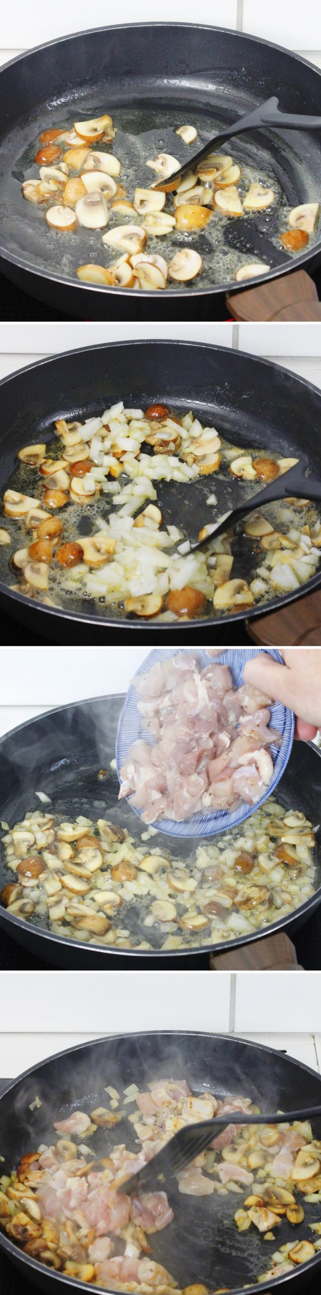 Chicken fried rice Schritt 5 Anbraten