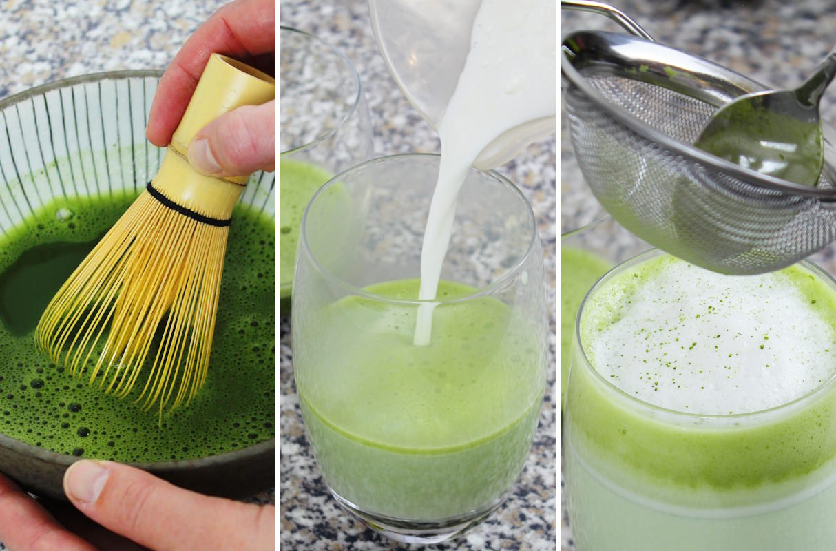 Matcha Latte Zubereitung