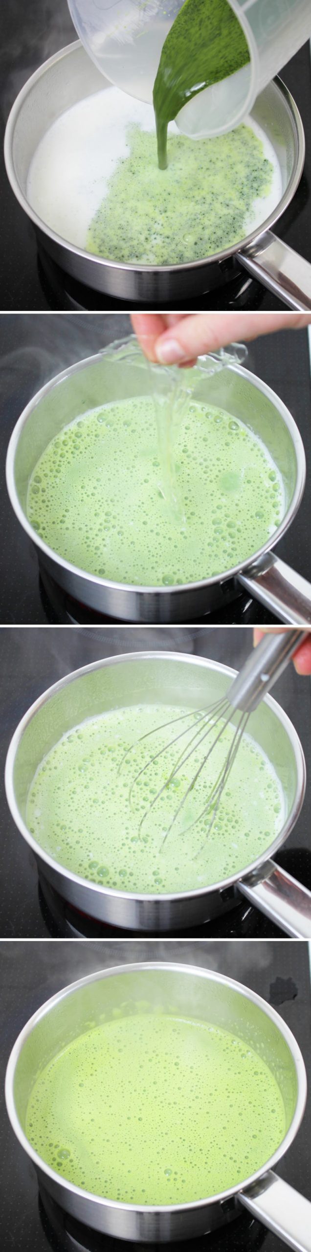 Matcha Pudding Schritt 5 Pudding zubereiten