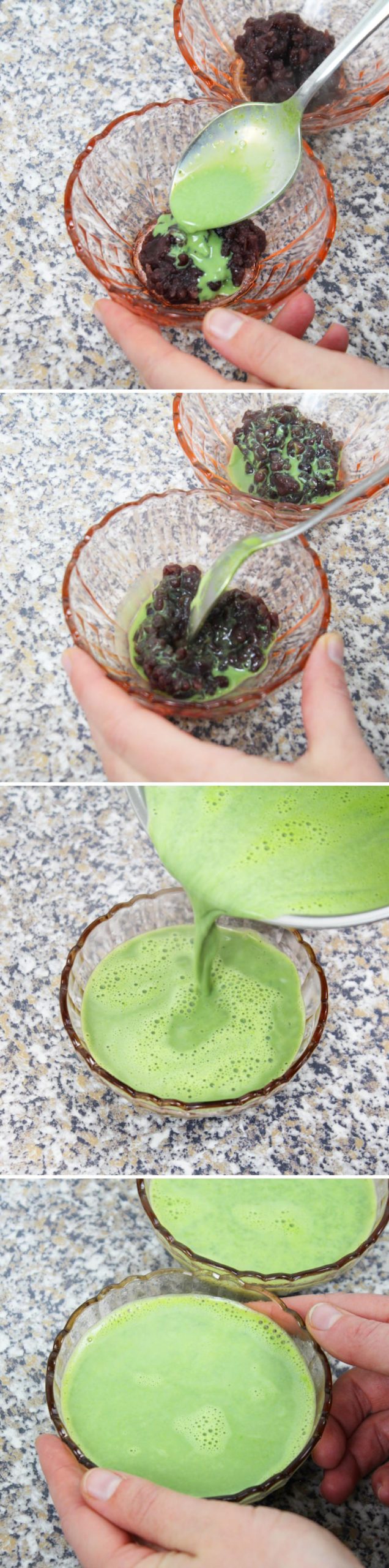 Matcha Pudding Schritt 6 Einfüllen