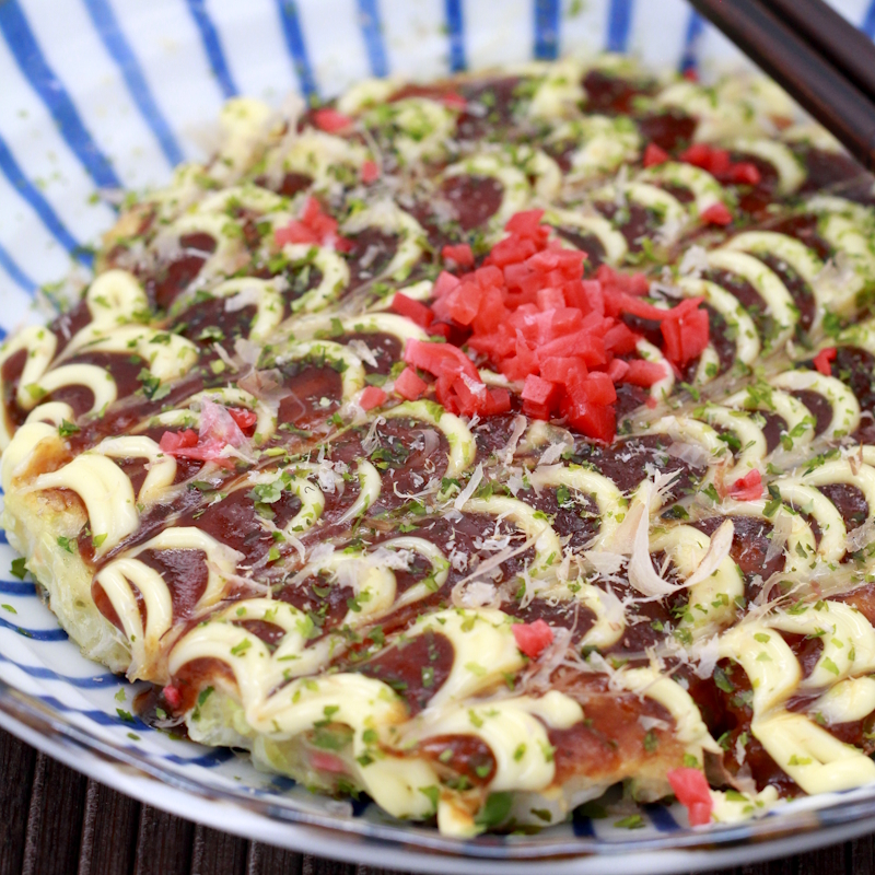 Okonomiyaki nach Osaka Stil