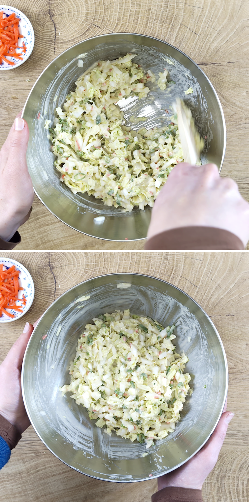 Okonomiyaki Schritt 6 Füllung in Teig einrühren