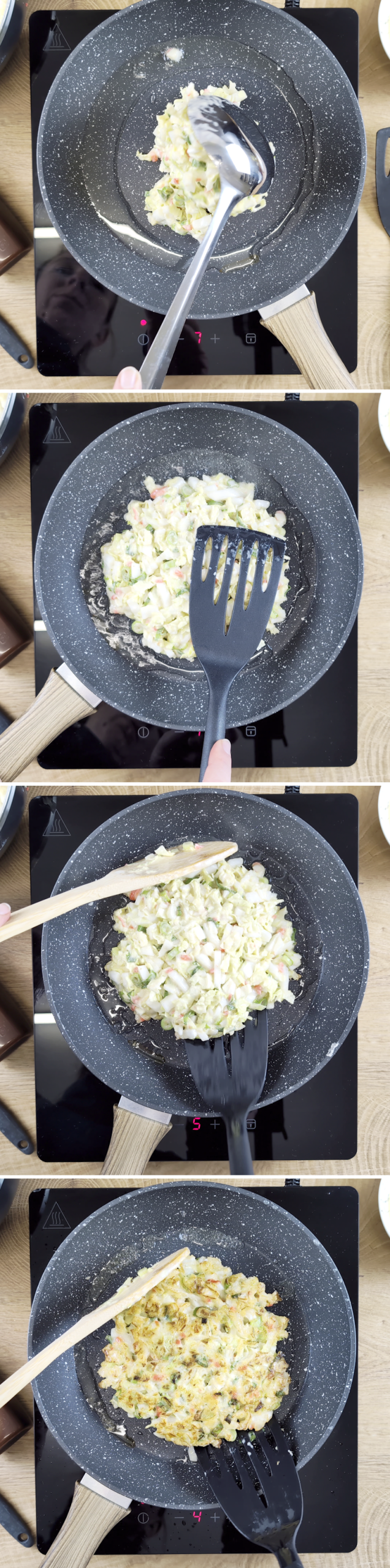 Okonomiyaki Schritt 7 Pfannkuchen braten