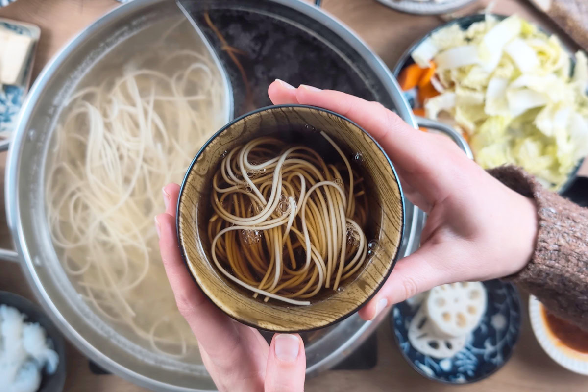 Nudeln für Hot Pot