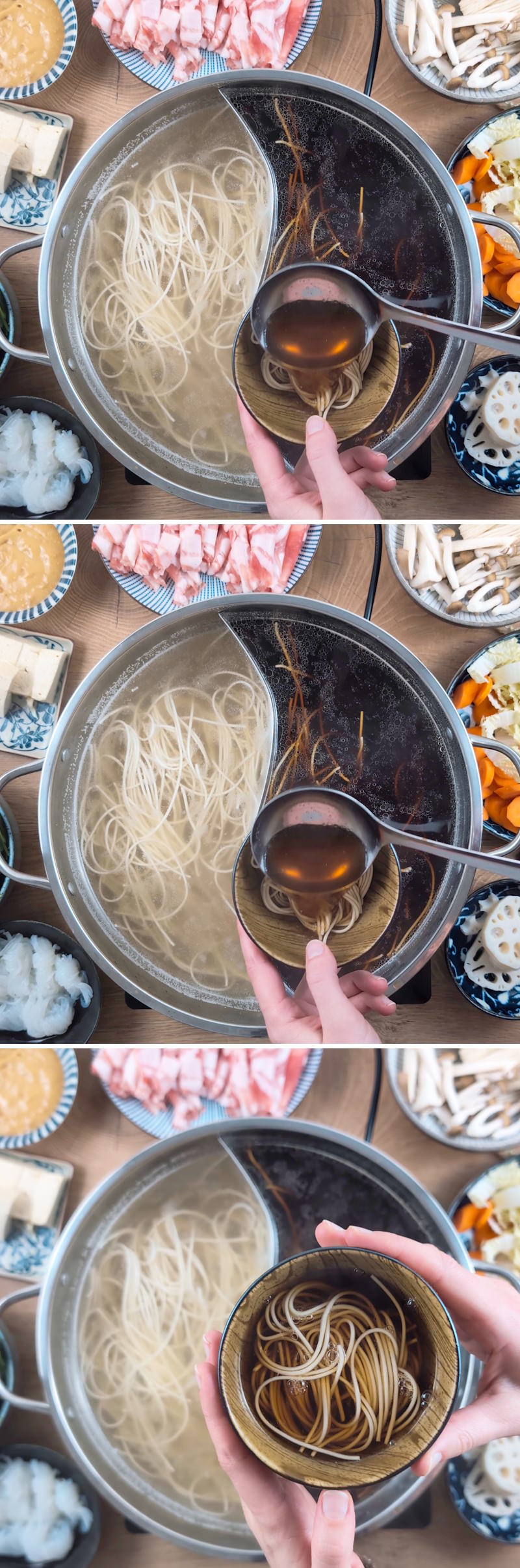 Shabu Shabu Schritt 10 Nudeln garen und servieren