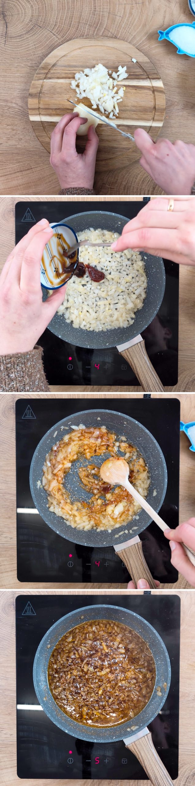 Shabu Shabu Schritt 3 Zwiebel Dip herstellen