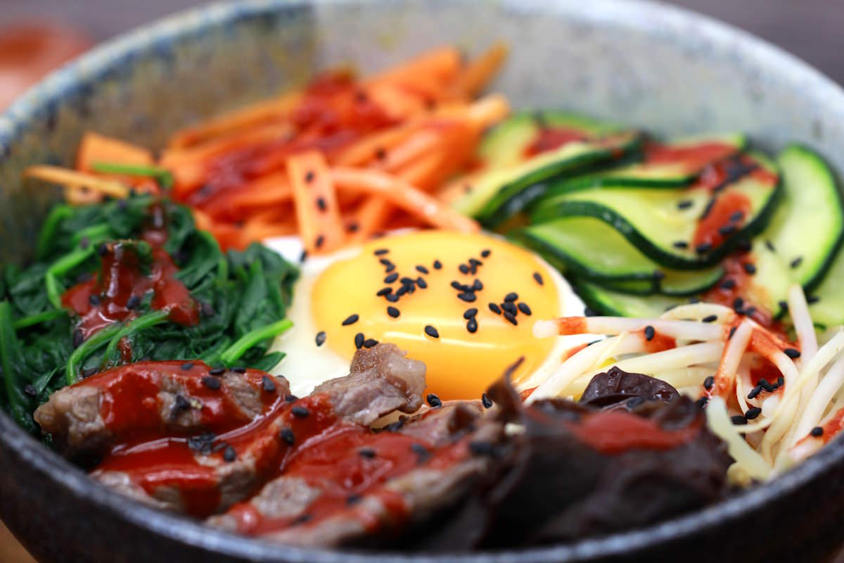 Bibimbap Detailaufnahmen