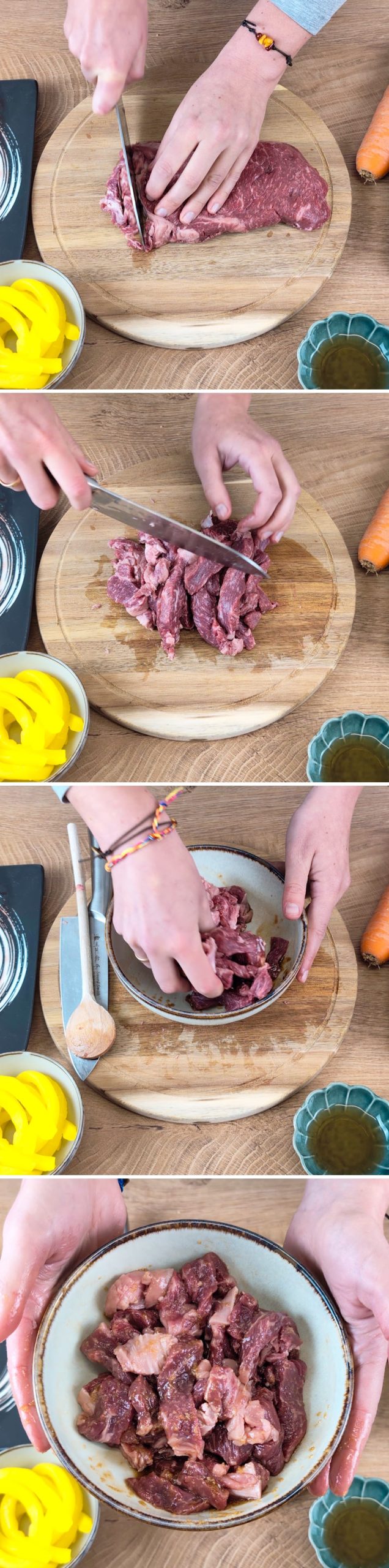 Bibimbap Schritt 5 Rindfleisch marinieren