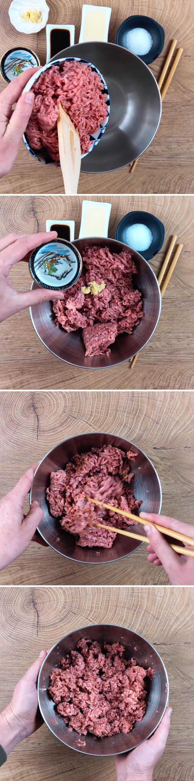 Soboro Don Schritt 2 Fleisch würzen