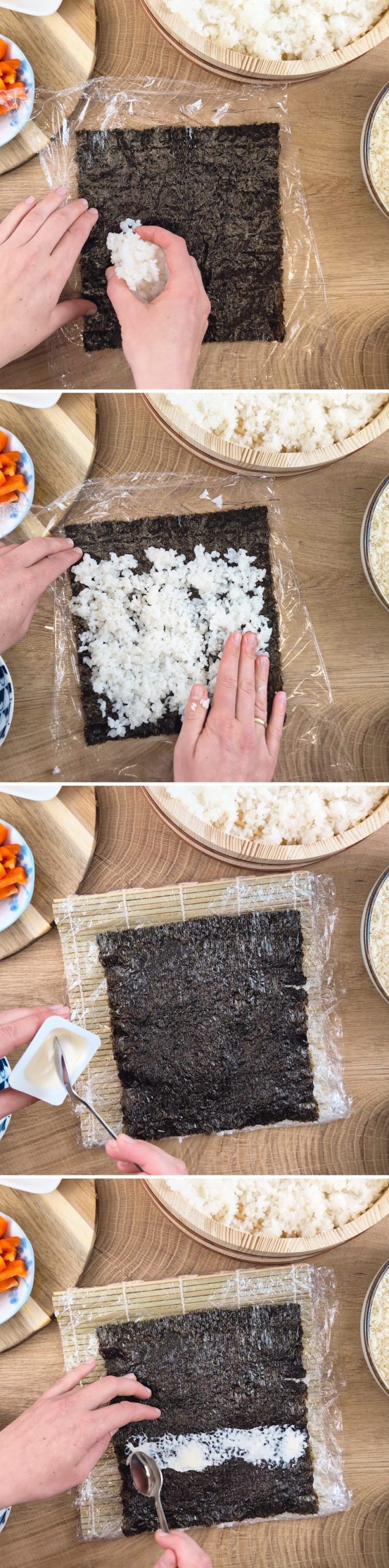 Crispy Sushi Roll Schritt 9 füllen