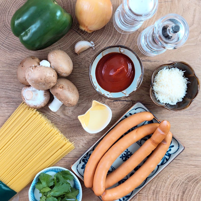 Spaghetti Napolitan Zutaten