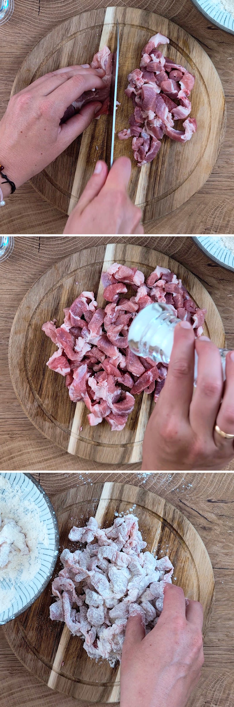 Buta Shogayaki Schritt 3 Fleisch vorbereiten