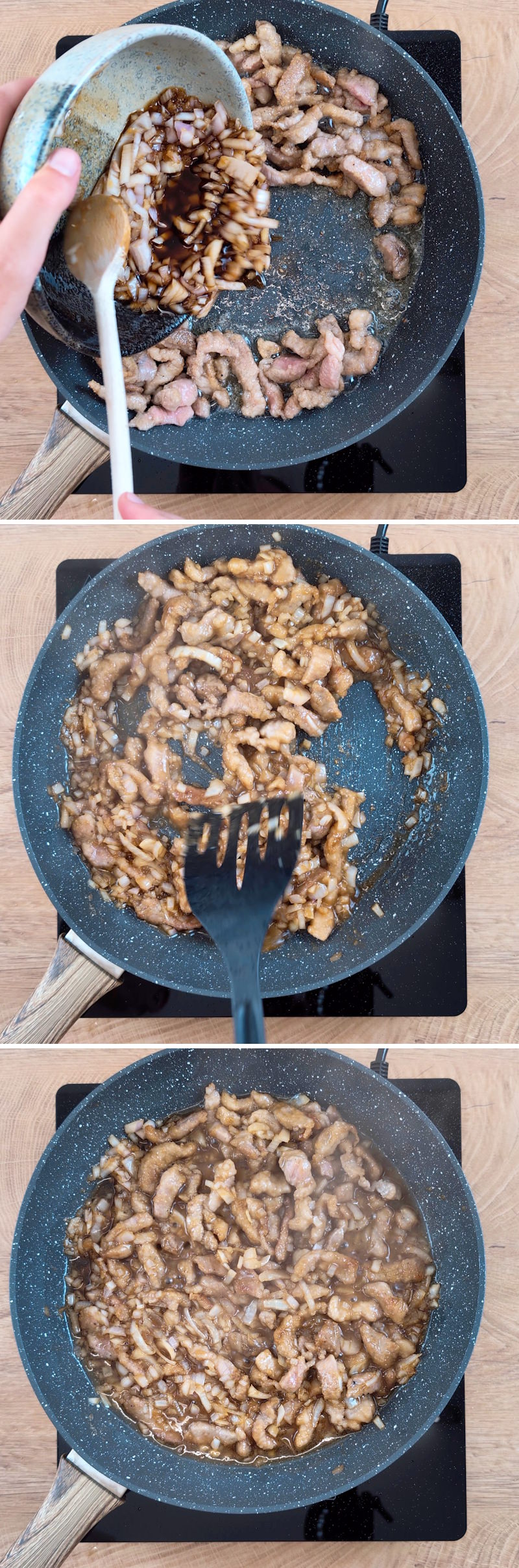 Buta Shogayaki Schritt 5 Sauce dazgeben