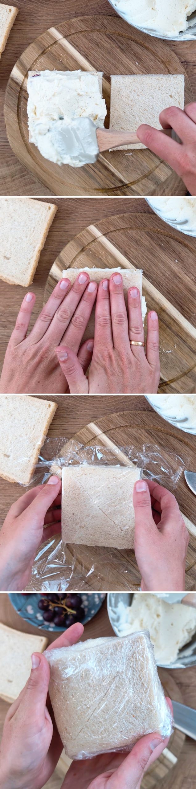Fruit Sando Schritt 4 Sandwich formen