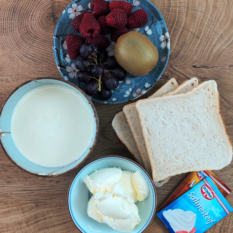 Fruit Sando Zutaten