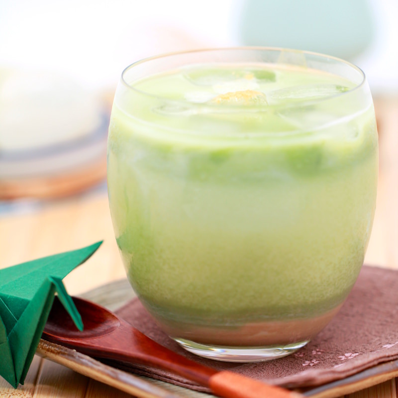 Iced Matcha Latte Fertig