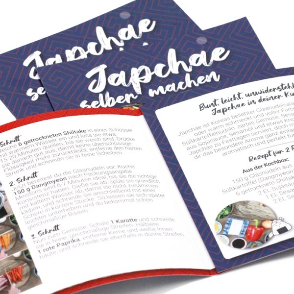 Japchae Kochbox Rezeptkarte
