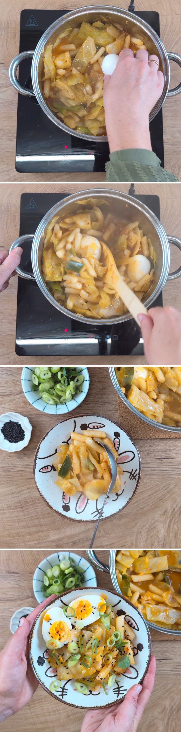 Tteokbokki Schritt 10 Fertig und Servieren