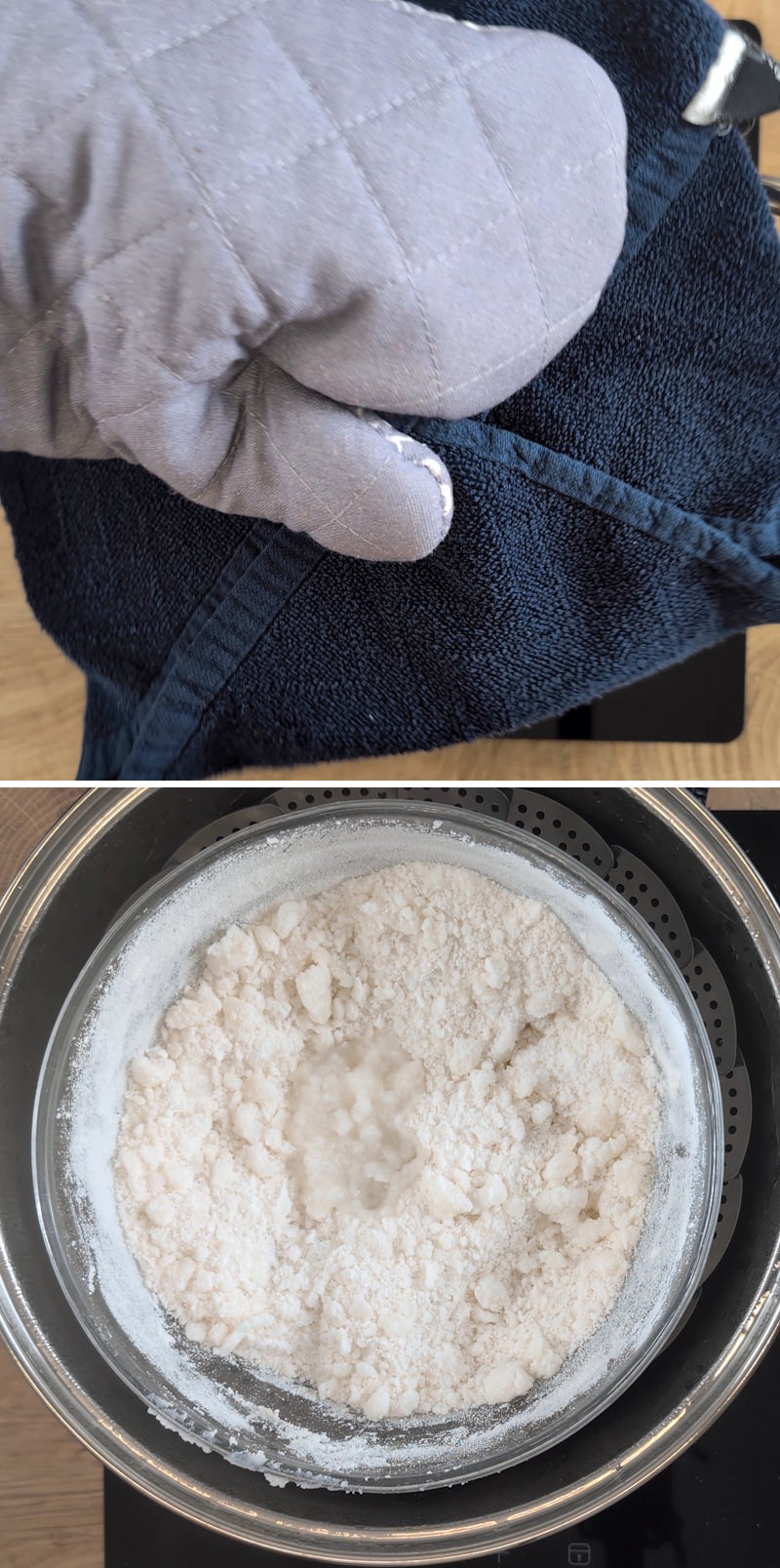 Garaetteok Schritt 5 Reismehl abkühlen lassen