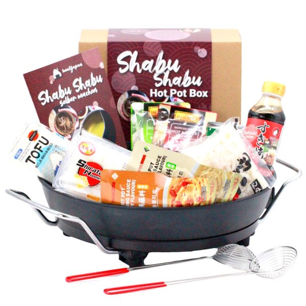 Shabu Shabu Hot Pot Box mit Korean BBQ Grill Inhalt
