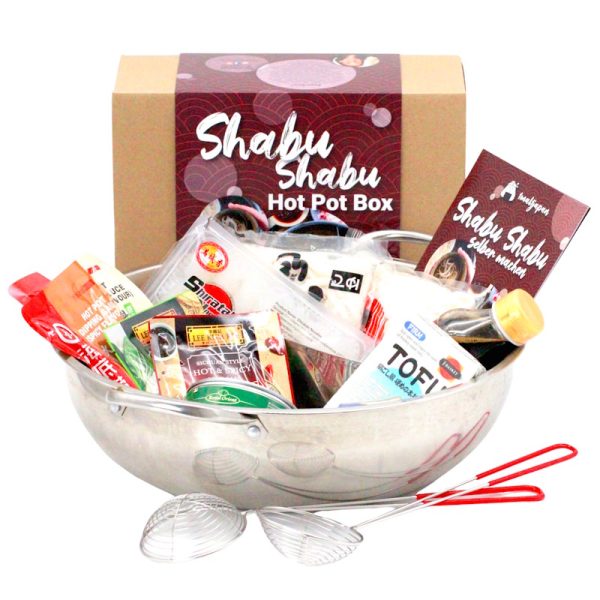 Shabu Shabu Hot Pot Box mit Topf Inhalt