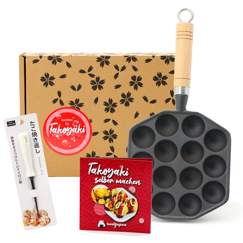 Takoyaki Kochbox mit Pfanne und Pick