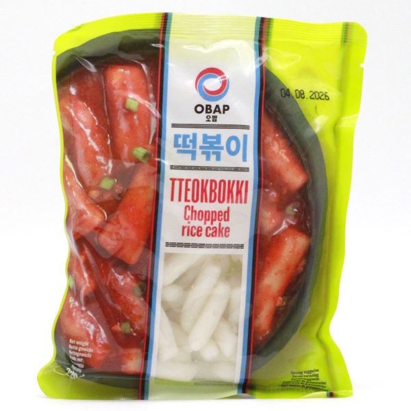 Koreanische Reiskuchen, geschnitten 200g (chopped Rice Cake, Teokguk, Tteok), Obap