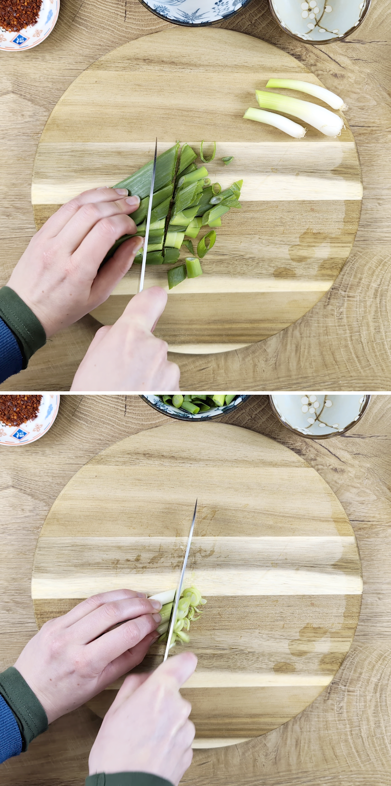 Gong Bao Chicken Schritt 4 Frühlingszwiebeln schneiden