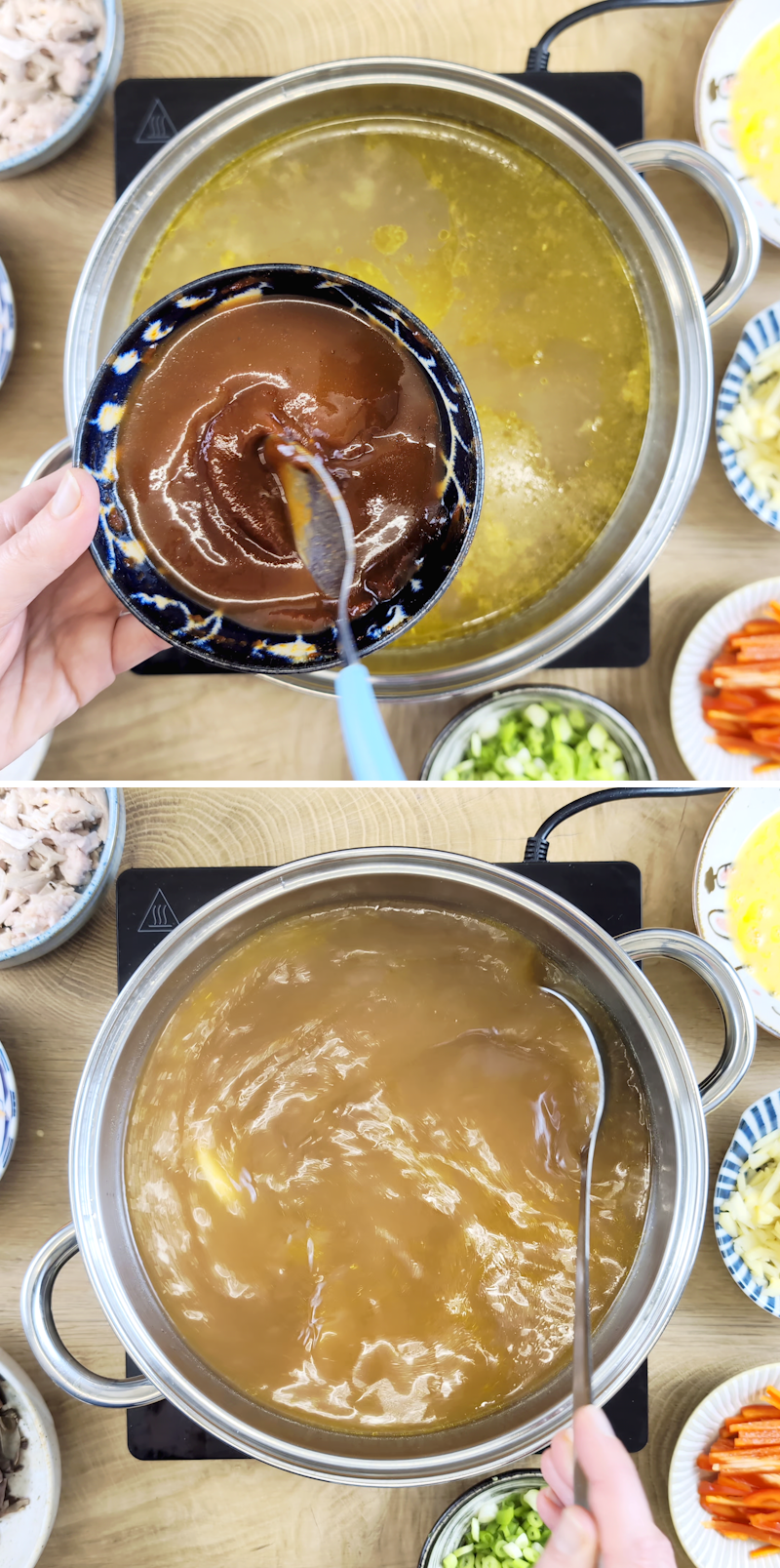 Pekingsuppe Schritt 10 Brühe würzen