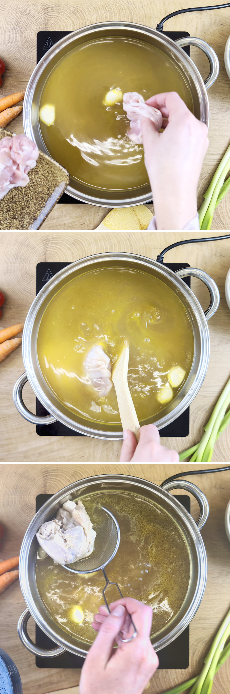 Pekingsuppe Schritt 4 Hähnchenfleisch garen