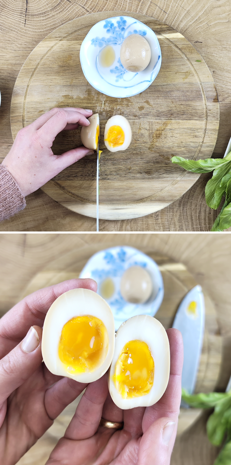 Tantanmen Schritt 2 Ramen Eier halbieren