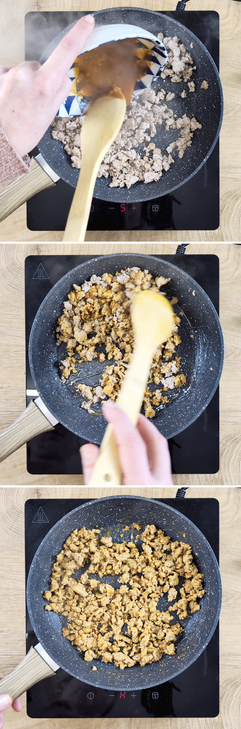 Tantanmen Schritt 6 Fleisch marinieren