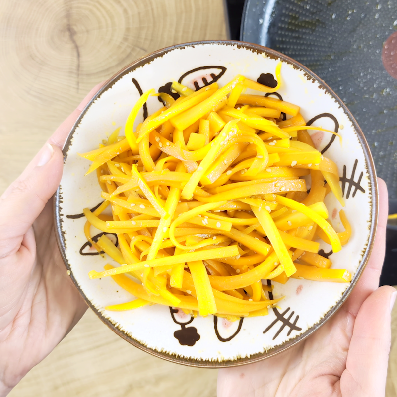 Ninjin no kinpira Schritt 7 Servieren