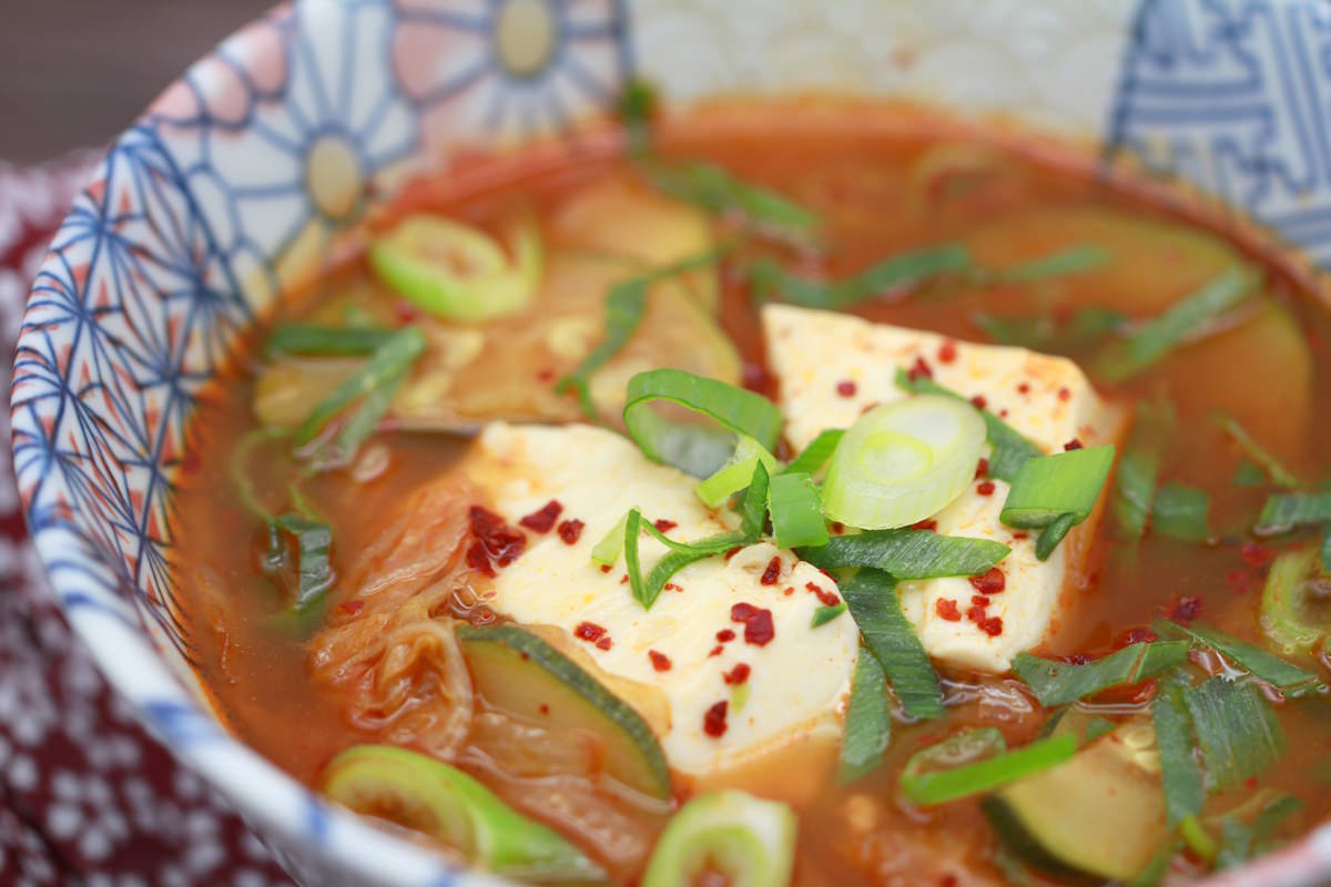 Sundubu Jjigae in Nahaufnahme