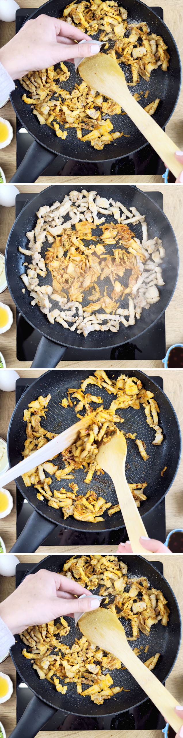 Kimchi Fried Rice Schritt 5 Kimchi anbraten