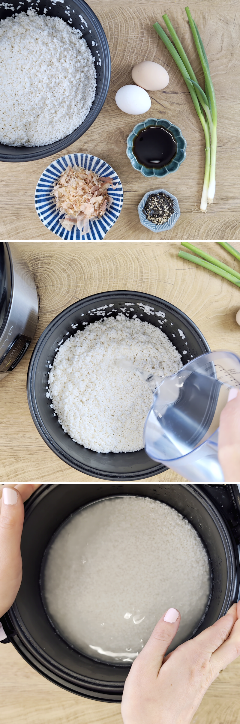 Tamago Kake Gohan Schritt 1 Zutaten und Reis kochen