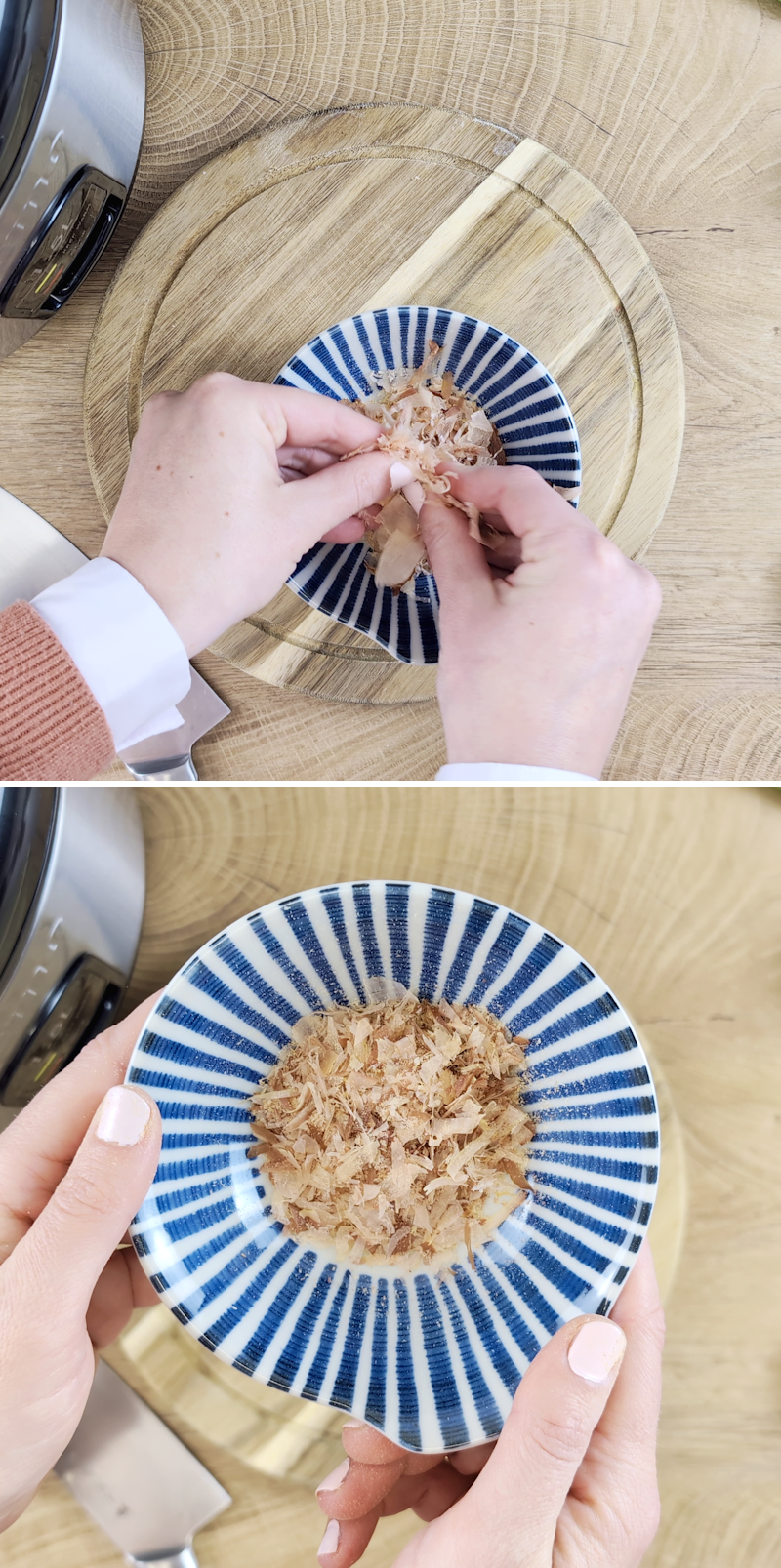 Tamago Kake Gohan Schritt 2 Katsuobushi vorbereiten