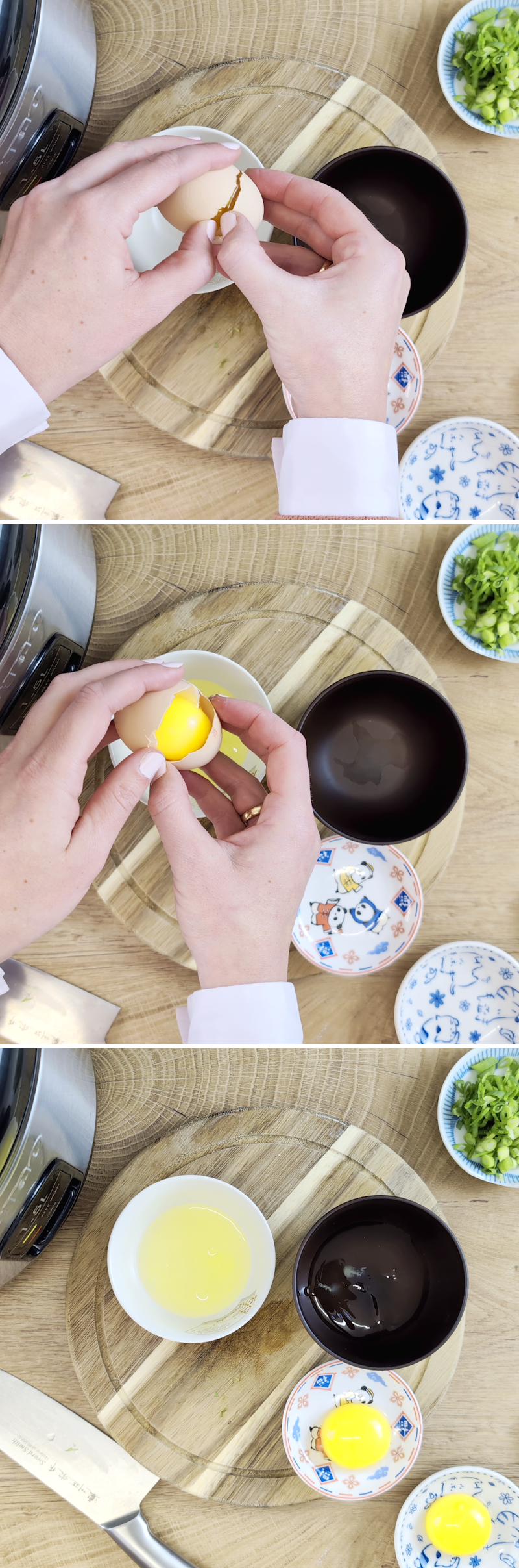 Tamago Kake Gohan Schritt 4 Eier trennen