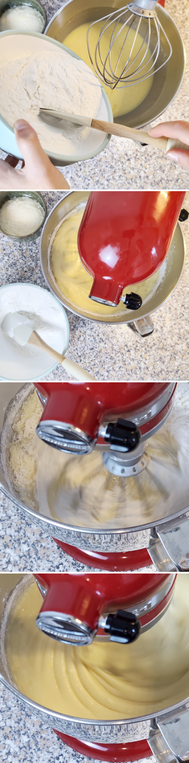 Butter Mochi Schritt 6 Klebreismehl hinzugeben