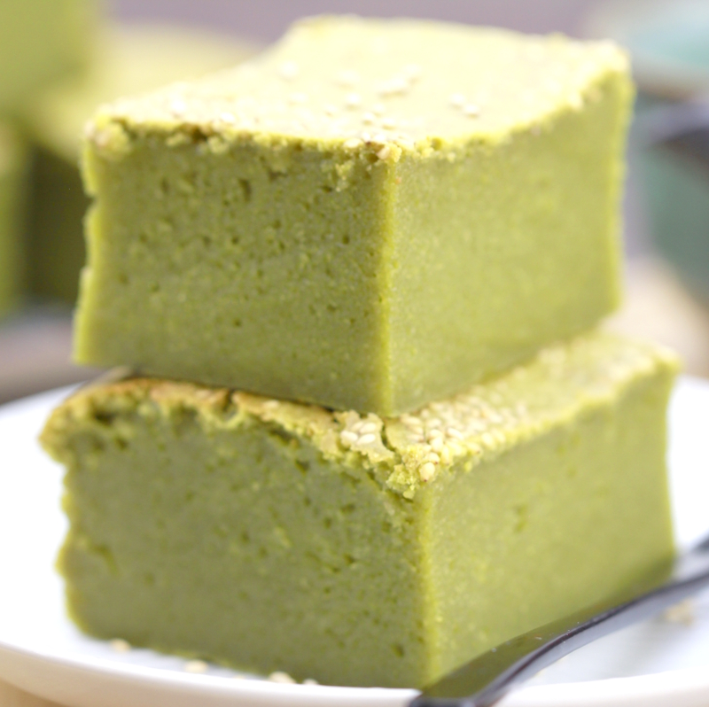 Matcha Butter Mochi Fertig