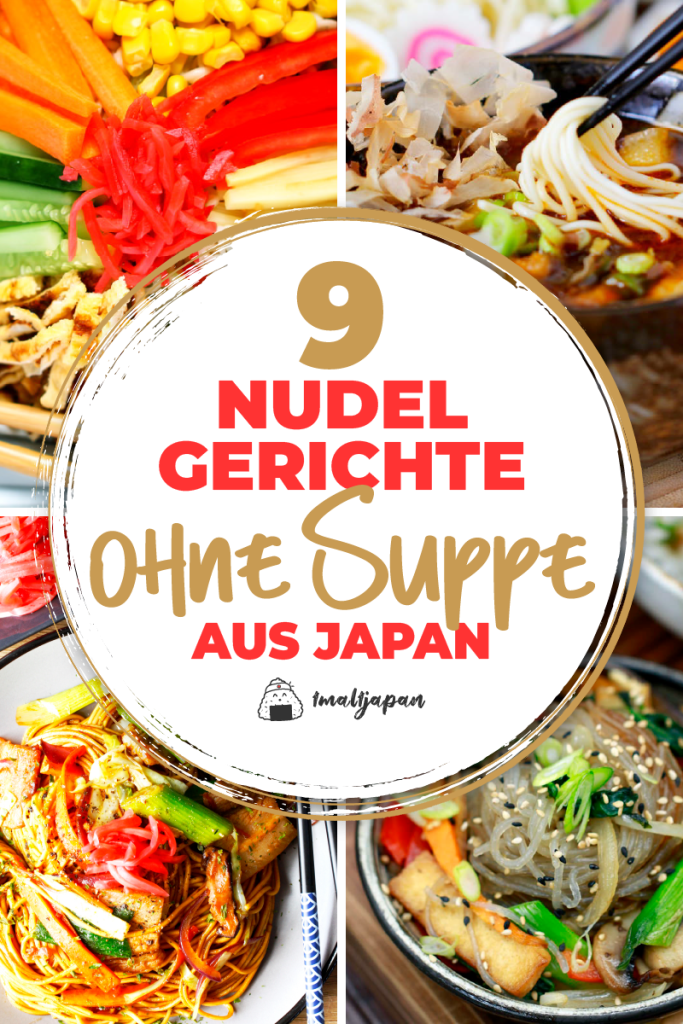 Japanische Nudelgerichte ohne Suppe